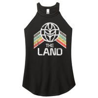 The Land Logo Distressed In Vintage Retro Style Women's Perfect Tri Rocker Tank