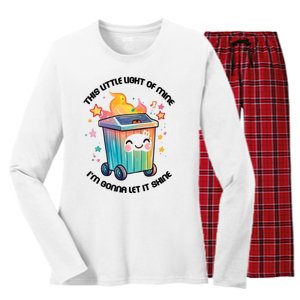 This Little Light Of Mine IM Gonna Let It Shine Funny Christmas Women's Long Sleeve Flannel Pajama Set 