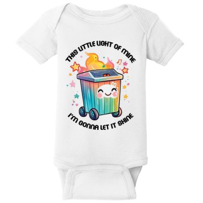 This Little Light Of Mine IM Gonna Let It Shine Funny Christmas Baby Bodysuit
