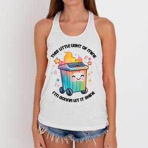 This Little Light Of Mine IM Gonna Let It Shine Funny Christmas Women's Knotted Racerback Tank