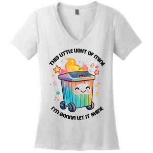 This Little Light Of Mine IM Gonna Let It Shine Funny Christmas Women's V-Neck T-Shirt