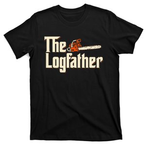 The Logfather Lumberjack Woodsman Wood Woodcutter Chainsaw T-Shirt