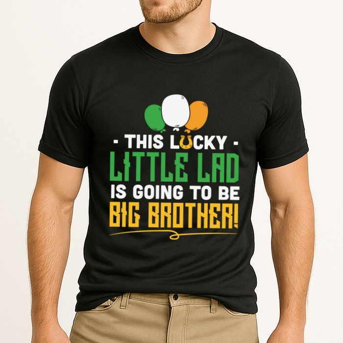 This Lucky Little Lad Is Going To Be Big Brother Cooling Performance Crew T-Shirt