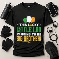 This Lucky Little Lad Is Going To Be Big Brother Cooling Performance Crew T-Shirt