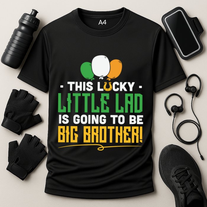 This Lucky Little Lad Is Going To Be Big Brother Cooling Performance Crew T-Shirt