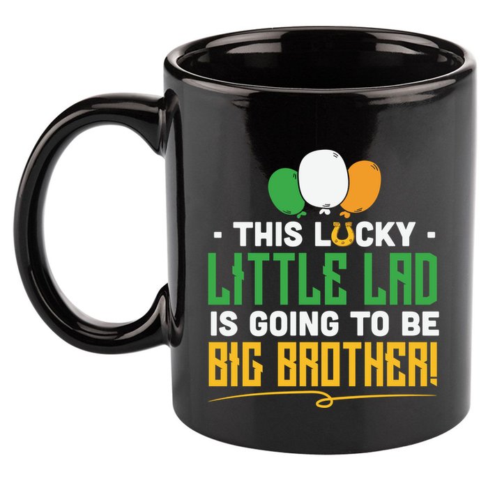 This Lucky Little Lad Is Going To Be Big Brother 11oz C Handle Ceramic Mug