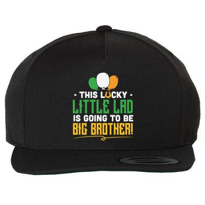 This Lucky Little Lad Is Going To Be Big Brother Wool Snapback Cap