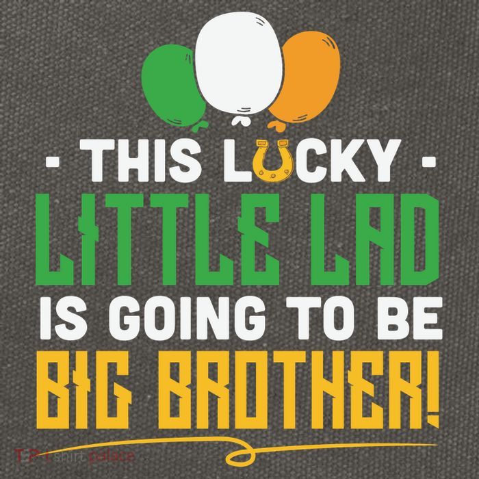 This Lucky Little Lad Is Going To Be Big Brother Cotton Canvas Backpack
