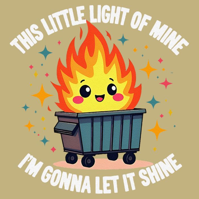 This Little Light-Of Mine Funny Cute Dumpster Fire Saying Gift Hoodie