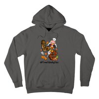 Thanksgiving Love Lunch Lady Turkey Fall Hoodie