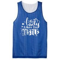 This Lady Likes To Hustle Gift Wife Mom Boss Gift Mesh Reversible Basketball Jersey Tank