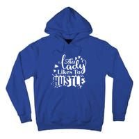 This Lady Likes To Hustle Gift Wife Mom Boss Gift Tall Hoodie