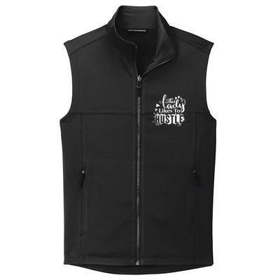 This Lady Likes To Hustle Gift Wife Mom Boss Gift Collective Smooth Fleece Vest