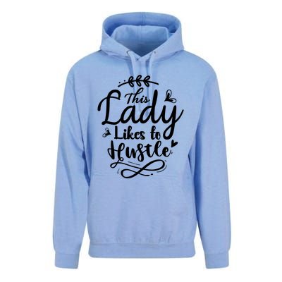 This Lady Likes To Hustle Wife Mom Boss Meaningful Gift Unisex Surf Hoodie