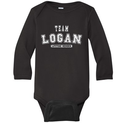 Team Logan Lifetime Member Family Last Name Baby Long Sleeve Bodysuit