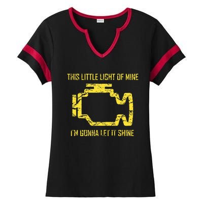 This Little Light Of Mine Check Engine Light Ladies Halftime Notch Neck Tee