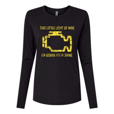 This Little Light Of Mine Check Engine Light Womens Cotton Relaxed Long Sleeve T-Shirt