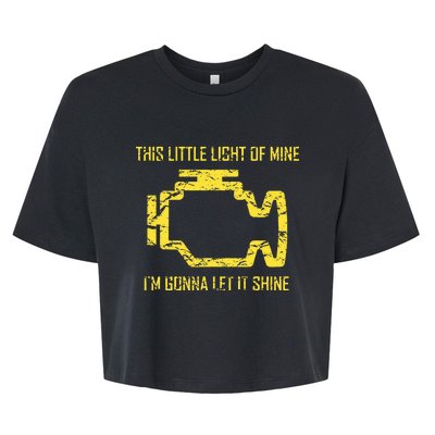 This Little Light Of Mine Check Engine Light Bella+Canvas Jersey Crop Tee