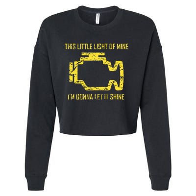 This Little Light Of Mine Check Engine Light Cropped Pullover Crew