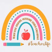 Teacher Life Love Inspire Motivate Rainbow Performance Shirt