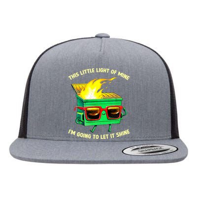 This Little Lightof Mine Lil Dumpster Fire Flat Bill Trucker Hat