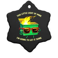 This Little Lightof Mine Lil Dumpster Fire Ceramic Star Ornament