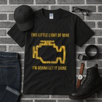 This Little Light Of Mine Check Engine Light Tall T-Shirt