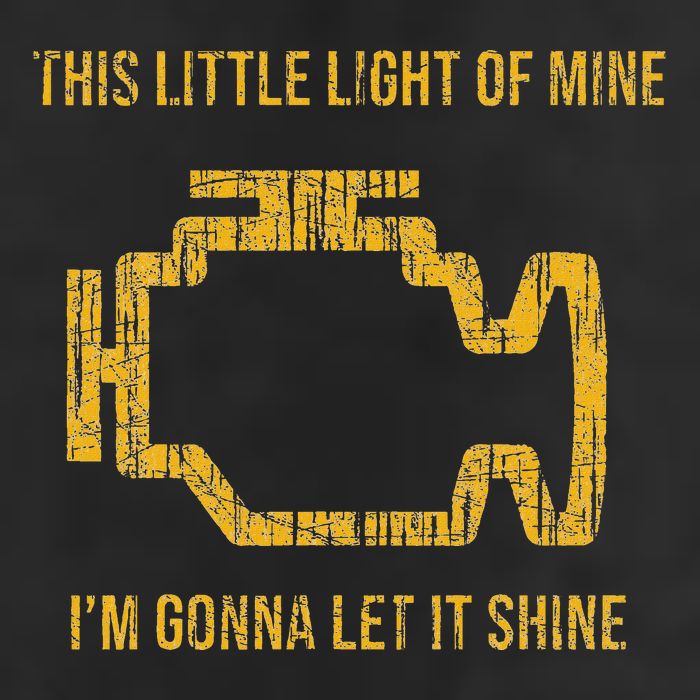 This Little Light Of Mine Check Engine Light Adult Drive Performance Visor