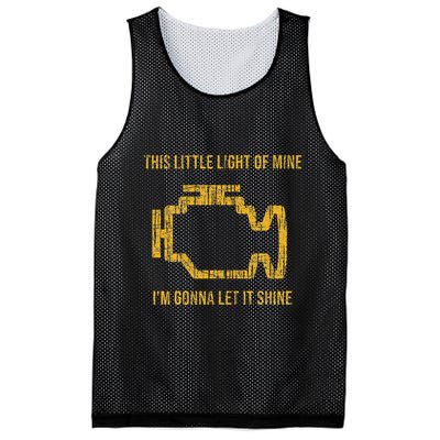 This Little Light Of Mine Check Engine Light Mesh Reversible Basketball Jersey Tank