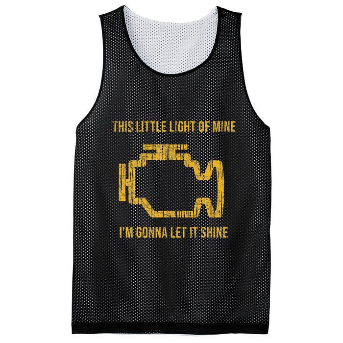 This Little Light Of Mine Check Engine Light Mesh Reversible Basketball Jersey Tank