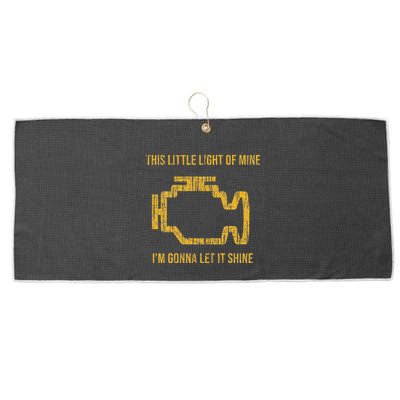 This Little Light Of Mine Check Engine Light Large Microfiber Waffle Golf Towel