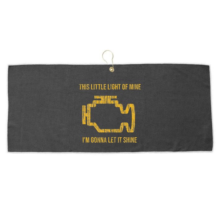 This Little Light Of Mine Check Engine Light Large Microfiber Waffle Golf Towel