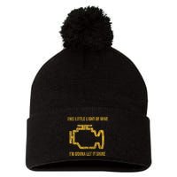 This Little Light Of Mine Check Engine Light Pom Pom 12in Knit Beanie