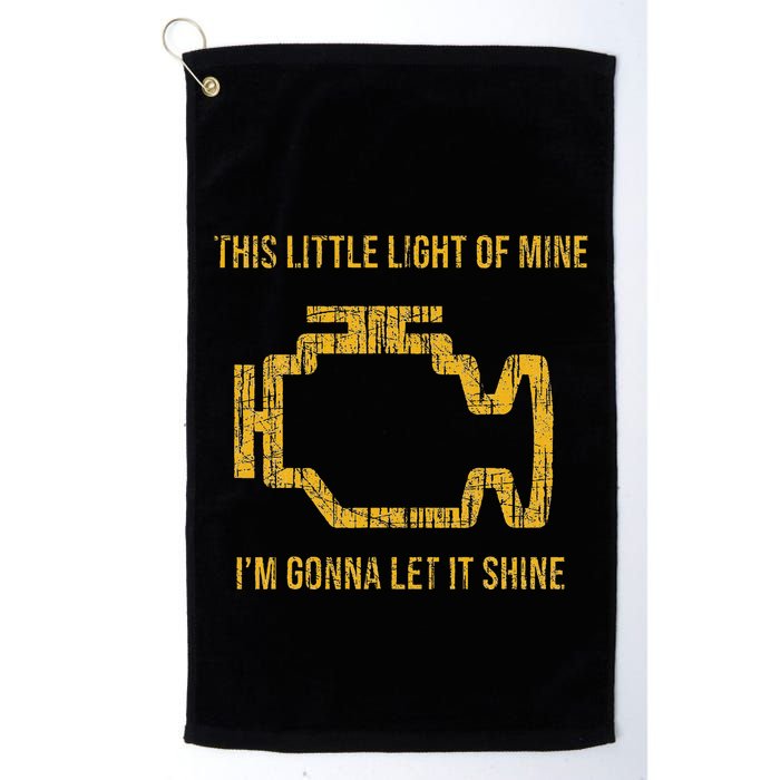 This Little Light Of Mine Check Engine Light Golf Towel