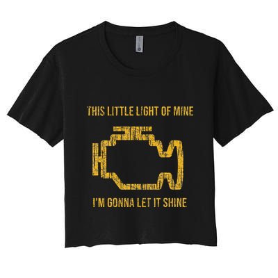 This Little Light Of Mine Check Engine Light Crop Top