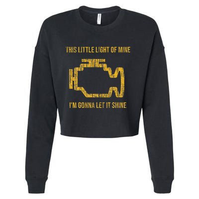 This Little Light Of Mine Check Engine Light Cropped Pullover Crew