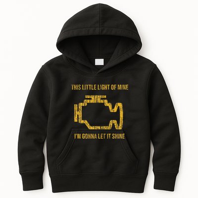 This Little Light Of Mine Check Engine Light Kids Hoodie
