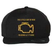 This Little Light Of Mine Check Engine Light Wool Snapback Cap