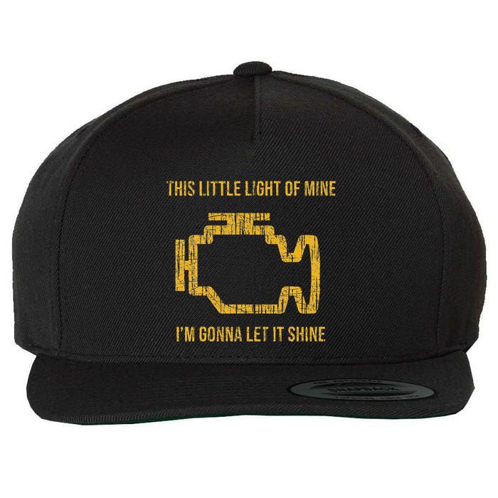 This Little Light Of Mine Check Engine Light Wool Snapback Cap