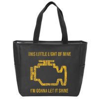 This Little Light Of Mine Check Engine Light Zip Tote Bag