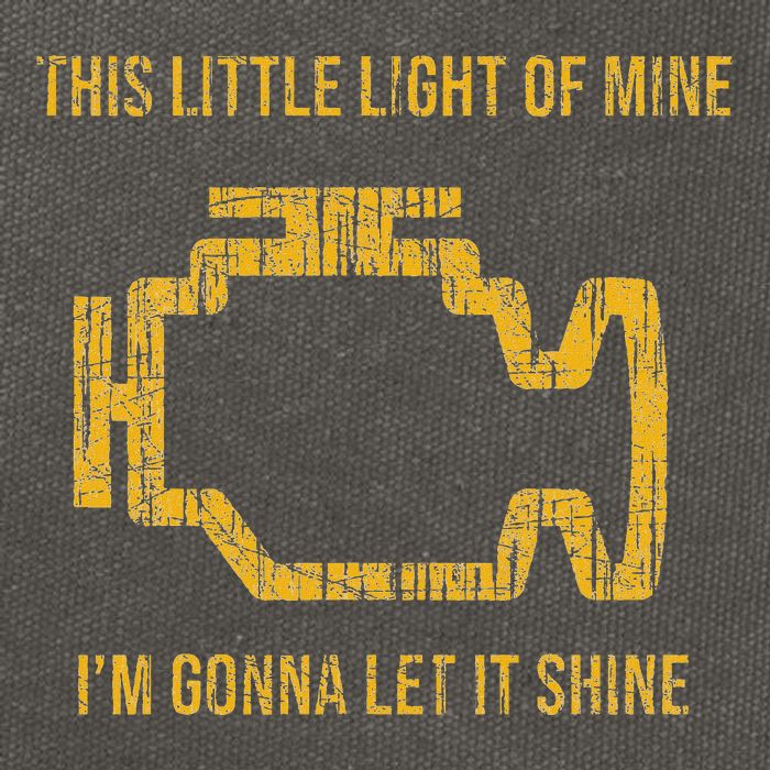 This Little Light Of Mine Check Engine Light Cotton Canvas Backpack