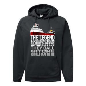 The Legend Lives On Edmund Fitzgerald Performance Fleece Hoodie