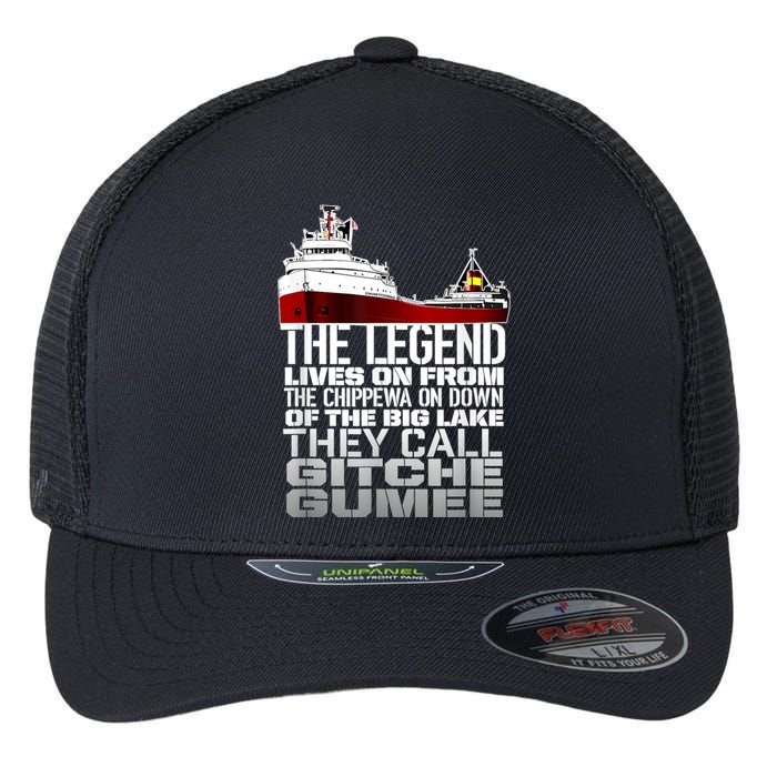 The Legend Lives On Edmund Fitzgerald Flexfit Unipanel Trucker Cap