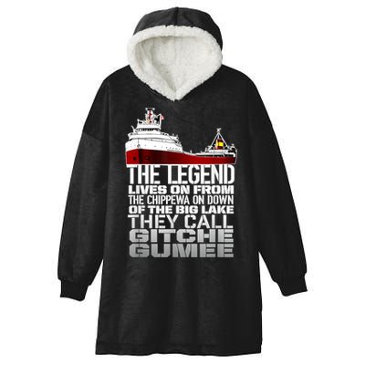 The Legend Lives On Edmund Fitzgerald Hooded Wearable Blanket