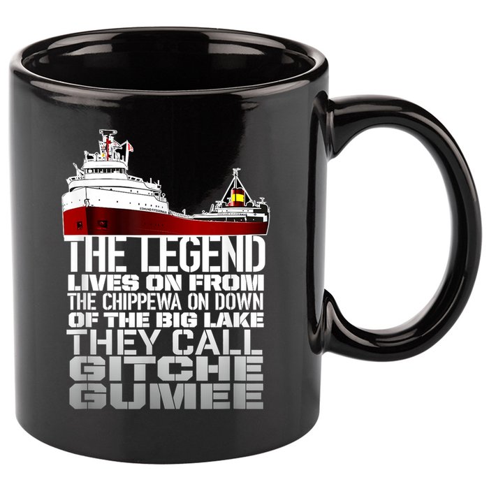 The Legend Lives On Edmund Fitzgerald 11oz C Handle Ceramic Mug