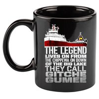 The Legend Lives On Edmund Fitzgerald 11oz C Handle Ceramic Mug