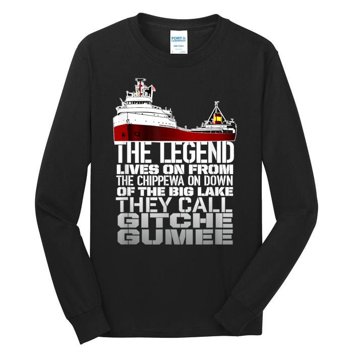 The Legend Lives On Edmund Fitzgerald Tall Long Sleeve T-Shirt