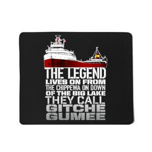 The Legend Lives On Edmund Fitzgerald Mousepad