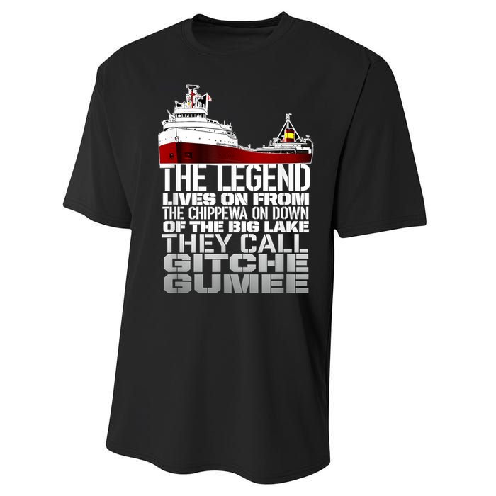 The Legend Lives On Edmund Fitzgerald Performance Sprint T-Shirt