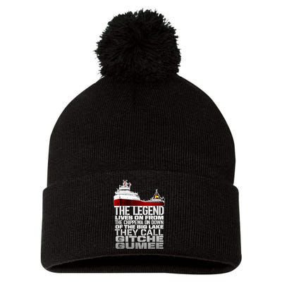 The Legend Lives On Edmund Fitzgerald Pom Pom 12in Knit Beanie